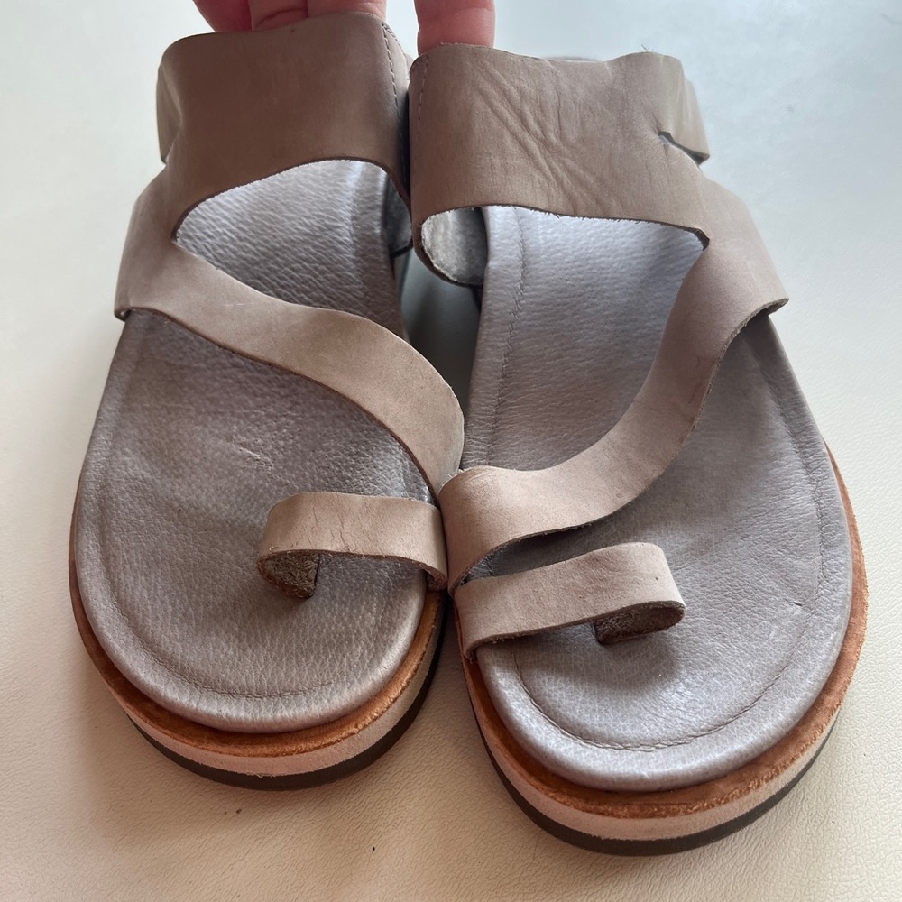 Merrill leather gray Juno sandals
